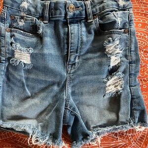 American Eagle Outfitters Distressed Light Blue Denim Cutoff Shorts